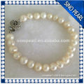 AA 5.5-6MM latest design china jewelry 5.5-6mm fine quaity freshwater pearl bracelet with flower clasp PB033